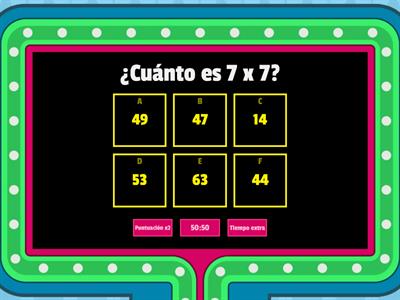 tablas de multiplicar