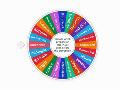 Choose the correct preposition of time