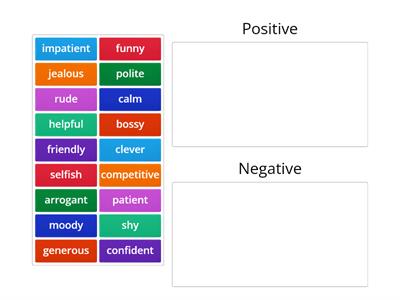 Personality adjectives