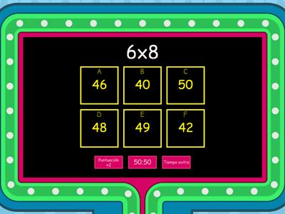 Tablas de multiplicar 