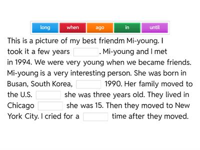 Simple past: time expressions