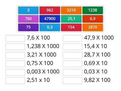 MULTIPLICAR DECIMALES PER LA UNIDAT SEGUIDA DE ZEROS