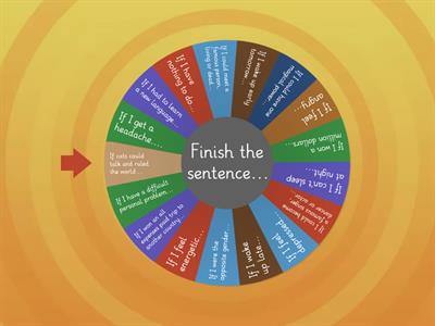 Real and unreal conditionals (random wheel)