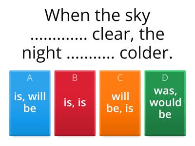 Zero, First, Second, & Third Conditionals