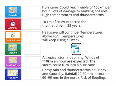 Extreme weather (T5.4 Headway Intermediate4th Edition)