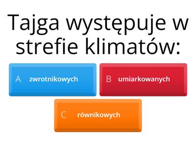 KL. 5. QUIZ TAJGA I TUNDRA