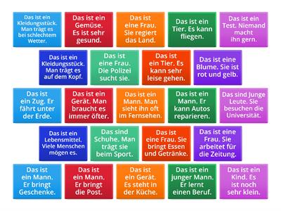 Relativsätze im Nominativ und Akkusativ 