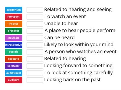 Root Words Aud and Spect