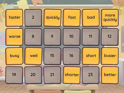 Comparatives matching game