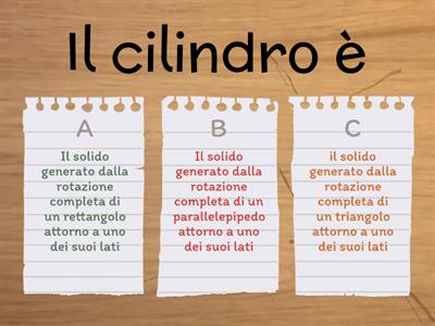 Quiz sui solidi di Rotazione