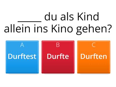 A2 Modalverben Präteritum