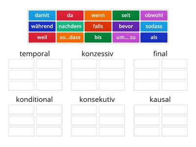 Konjunktionen zuordnen