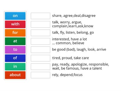 Verbs with prepositions OET 1