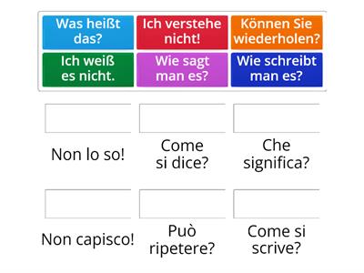 Italienische Redewendungen für den Unterricht