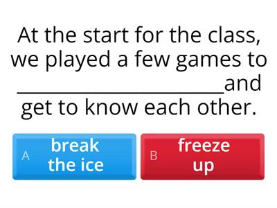 Idioms related to snow and ice.