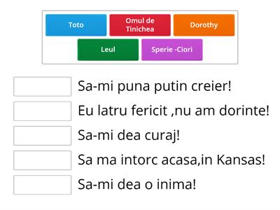 VRAJITORUL DIN OZ-PERSONAJE -DORINTE