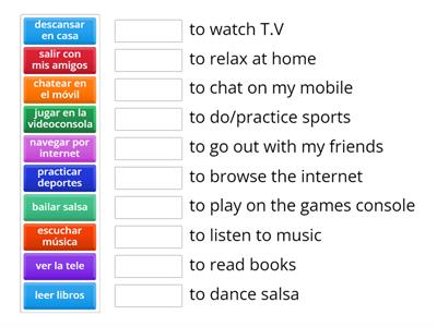 Free time activities - Infinitives
