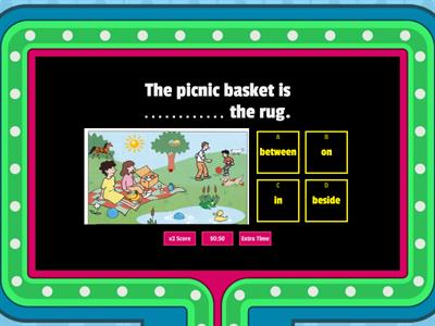 Picnic - prepositions of place