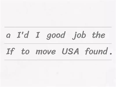 Second conditional - unjumble