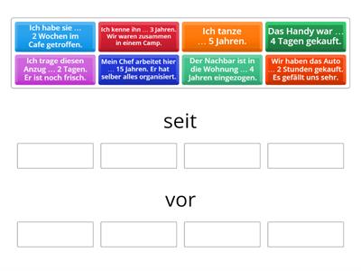 Seit/vor