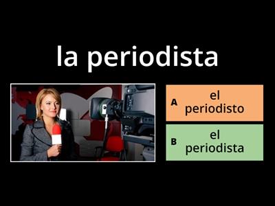 Las profesiones (el cambio de género)