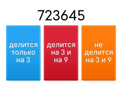 5 класс Признак делимости на 3 и 9
