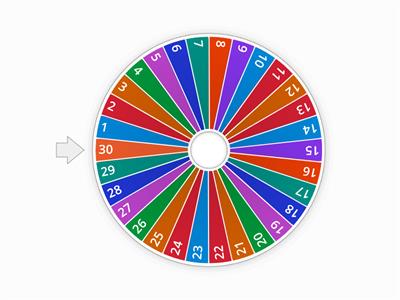 Random Wheel Numbers 1- 30