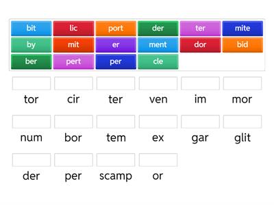  R controlled syllables 