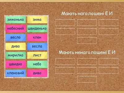 Ненаголошені Е та И 
