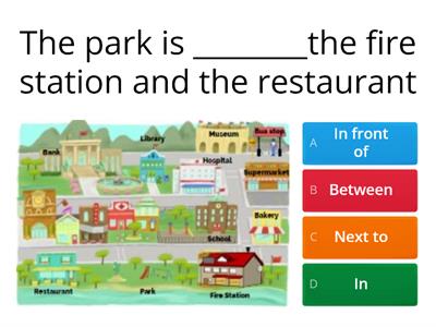 Prepositions and places of the city 