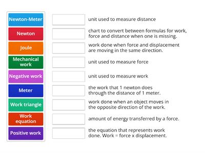 The work equation (Physics)