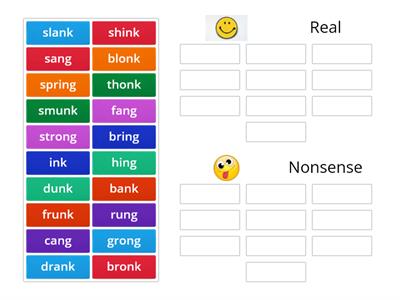 3.8 -ng -nk units (Real vs. Nonsense sort)