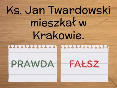 Ksiądz Jan Twardowski PRAWDA/FAŁSZ