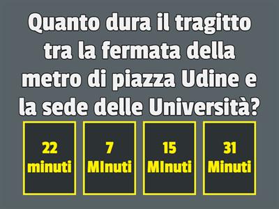 Tragitto Piazza Udine-Università