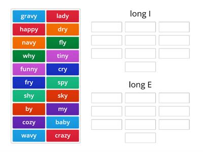 5.3 y as a vowel (long E & long I)