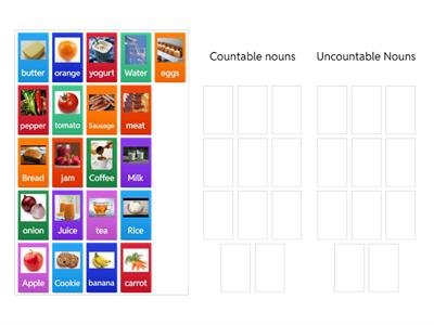 COUNTABLE AND UNCOUNTABLE NOUNS