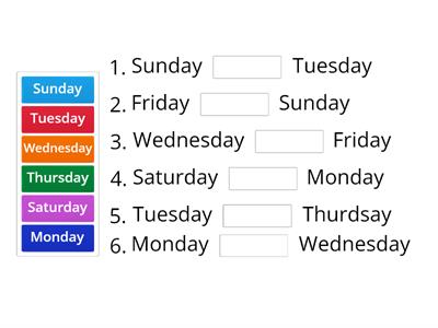 Days of the Week