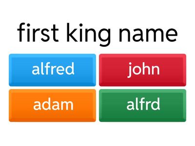 Test anglický historie