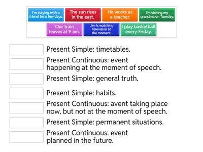 Present Simple vs Continuous