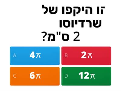 חישוב היקף מעגל