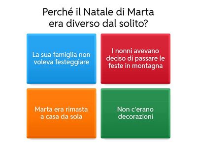 Comprensione del testo "Un Natale diverso"