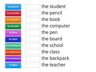 Classroom Vocabulary 