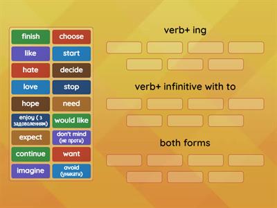 Verb patterns