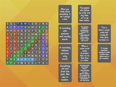 Impact 1 - Unit 6 Vocabulary Wordsearch