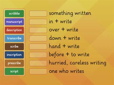 Root #5 -scrib, script