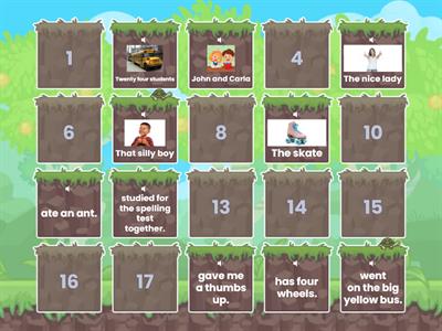 Complete subjects and predicates.