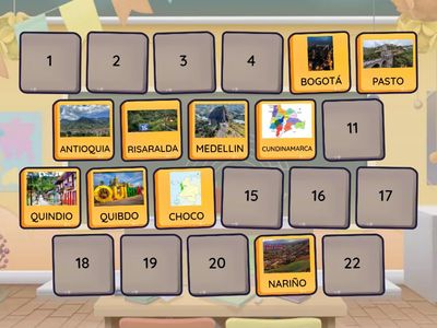 DEPARTAMENTOS Y CAPITALES DE COLOMBIA