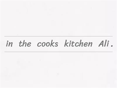 Sentence Structure (Subject, Verb, Object)