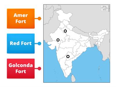 Locate these location correctly on the Map