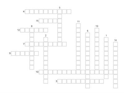 Weathering Crossword Junior Cycle Geography